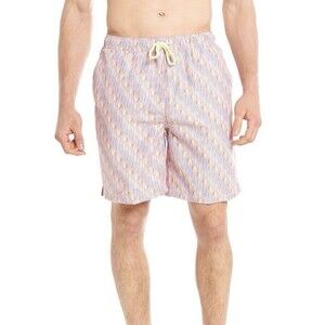 Peter Millar Surfin' USA swim trunks Pink multicolor surfboard pattern XL 7”